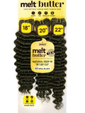 Janet Collection melt butter 100% Natural Virgin Remy Human Hair NATURAL DEEP 3PCS Value Pack