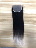 Human hair closures 4x4 transparent