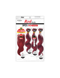 PRISTINE Red Bundle Straight& Body Wave - 3PCS+ HD 4X4 Closure